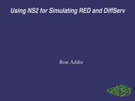 Using NS2 for Simulating RED and DiffServ