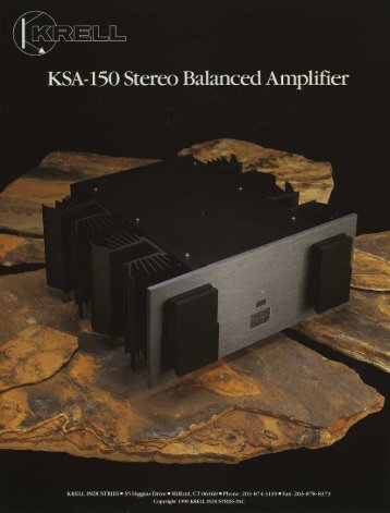 Krell KSA-150 at AllegroSound.com