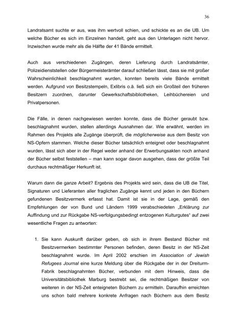 Restitutionsbericht 2003 - Wien Museum