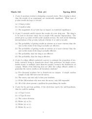 Math 121 Test #1 Spring 2012