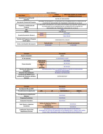 Anexo 6 - Fichas Técnicas Caravanas de la Salud - Dirección ...