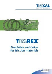 TIMREXÂ® Graphites and Cokes for Friction Materials - Timcal