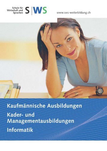 Prospekt Erwachsenenbildung Wirtschaft - SWS Schule für ...