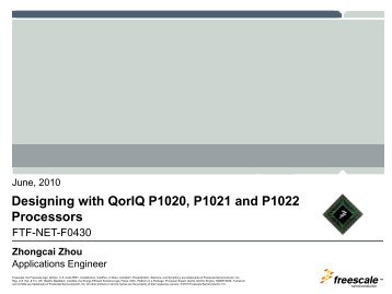QorIQ P1022 Processor Overview - Freescale
