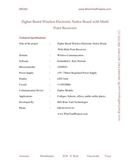 Zigbee Based Wireless Electronic Notice Board with Multi Point ...
