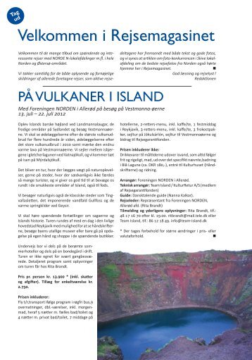 Klik her for at Ã¥bne Rejsemagasinet 2012 som PDF-fil. - Foreningen ...