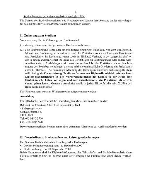 Studienplan - Institut fÃ¼r PÃ¤dagogik - Christian-Albrechts-UniversitÃ¤t ...