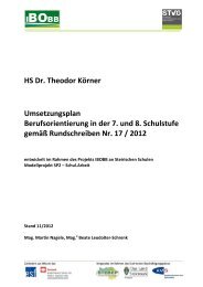 IBOBB Umsetzungskonzept HS Theodor KÃ¶rner - STEBEP