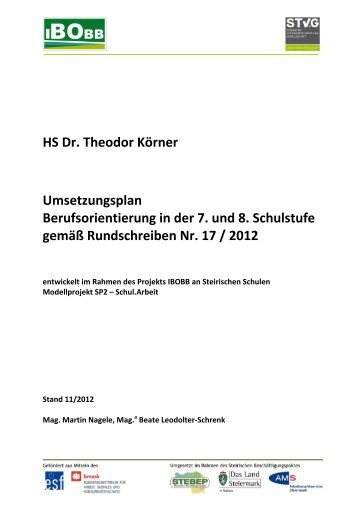 IBOBB Umsetzungskonzept HS Theodor KÃ¶rner - STEBEP