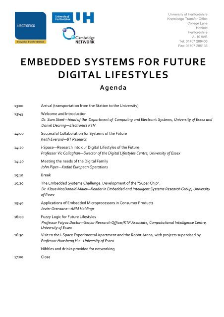 embedded systems for future digital lifestyles - Electronics ...