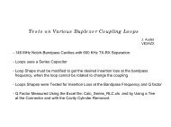 Coupling Loops for Duplexers - Ve2azx.net