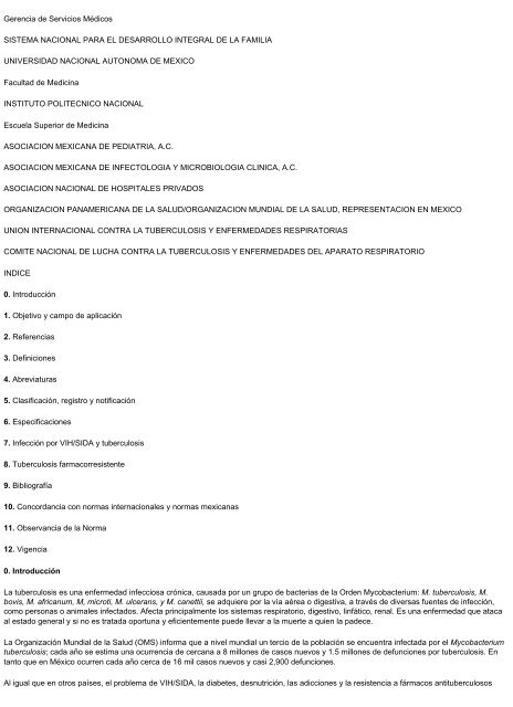 nom-006-ssa2-1993 para la prevención y control de la tuberculosis ...