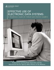 Effective Use of Electronic Data Systems - Learning Point Associates