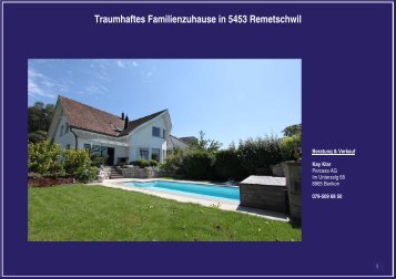 Traumhaftes Familienzuhause in 5453 Remetschwil - Homegate.ch