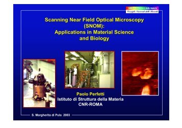 Scanning Near Field Optical Microscopy (SNOM): Applications in ...