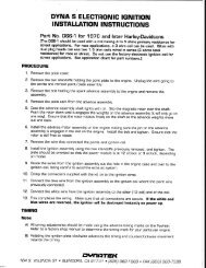 DYNA S ELECTRONIC IGNITION INSTALLATION INSTRUCTIONS