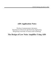 ADS Application Notes The Design of Low Noise Amplifier Using ADS