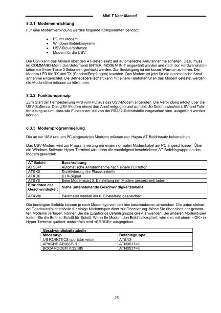 Benutzerhandbuch Midi-T 15-30 kVA - AdPoS USV