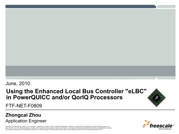 Using the Enhanced Local Bus Controller "eLBC" in ... - Freescale