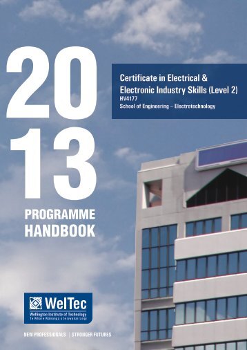 1 programme handbook - Wellington Institute of Technology