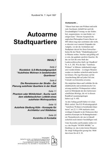 Autofreie Siedlung Köln – Konzept für Architektur und Städtebau