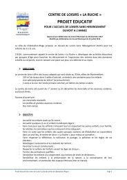 Projet éducatif 2013-2014 Centre de Loisirs municipal - Châtelaillon ...