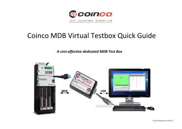 928711 Quick Guide Coinco MDB Virtual Testbox - (Coinco) Europe