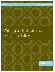 Writing an Institutional Research Policy - Cégep du Vieux Montréal