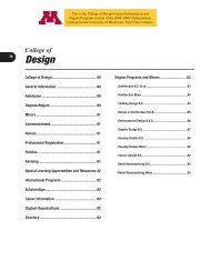 Design - University Catalogs - University of Minnesota