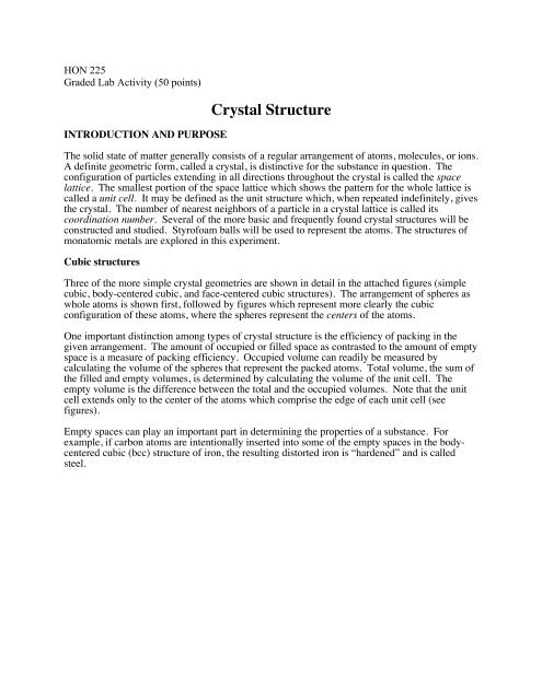 3 Crystal Structure