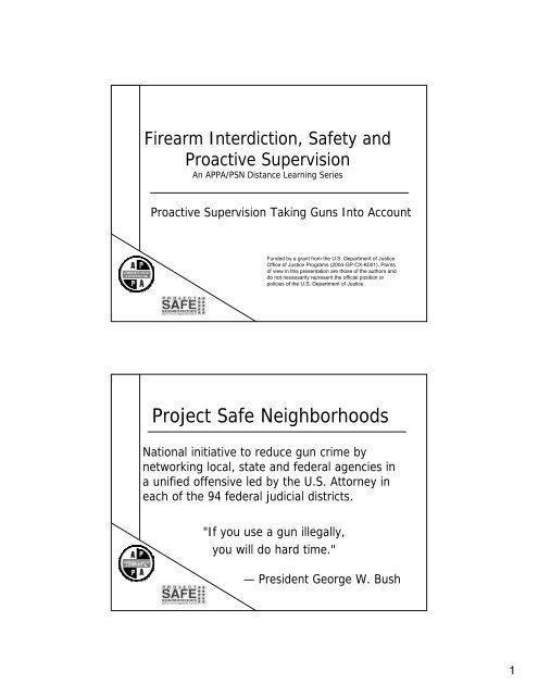 Handout of PowerPoint Slides - American Probation and Parole ...