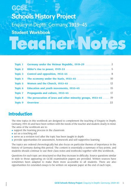 GCSE Schools History Project Enquiry in Depth - Hodder Plus Home