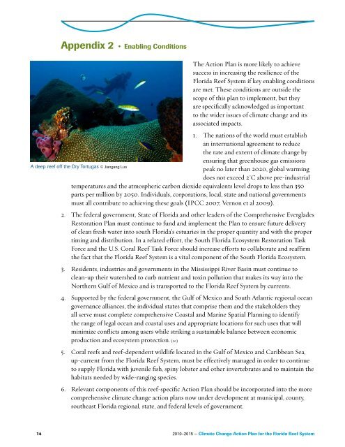 Climate Change Action Plan for the Florida Reef System 2010-2015