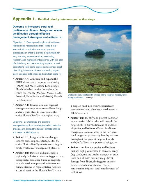 Climate Change Action Plan for the Florida Reef System 2010-2015