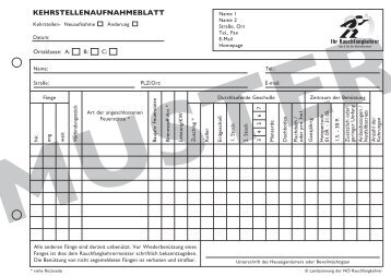 kehrstellenaufnahmeblatt - Landesinnung NÃ Rauchfangkehrer