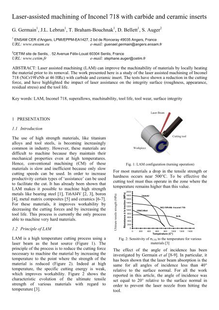 Laser-assisted machining of Inconel 718 with carbide and ceramic ...