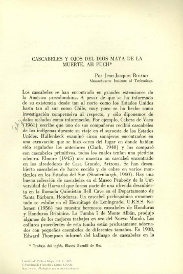 Cascabeles y ojos del dios maya de la muerte, Ah Puch - UNAM