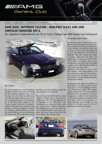 Comparaison Mercedes SLK 32 AMG & Chrysler Crossfire SRT-6 ...