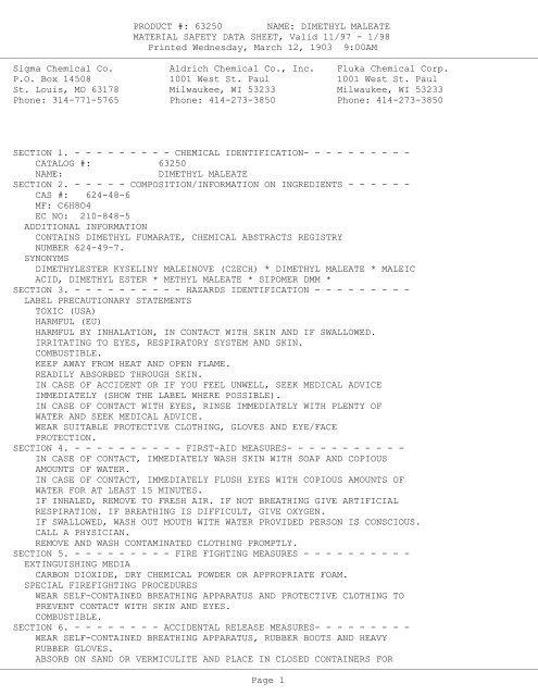 MSDS PDF/D/DIMETHYL MALEATE.pdf