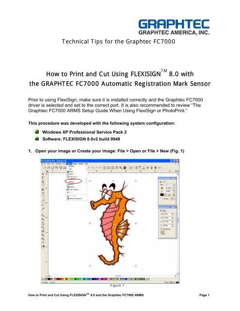 FC7000 Print & Cut Setup for FlexiSign 8 - Graphtec America