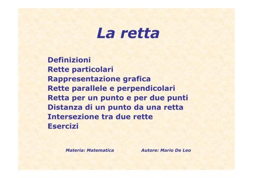 La retta - stringherserale