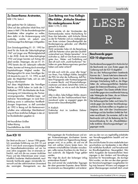 Brandenburgisches Ãrzteblatt 3/1996 - qs- nrw