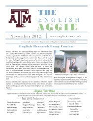 Department of English - Texas A&M University