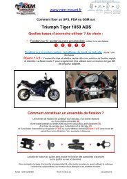 Triumph Tiger 1050 ABS - RAM Fixation guidon - RAM Mount
