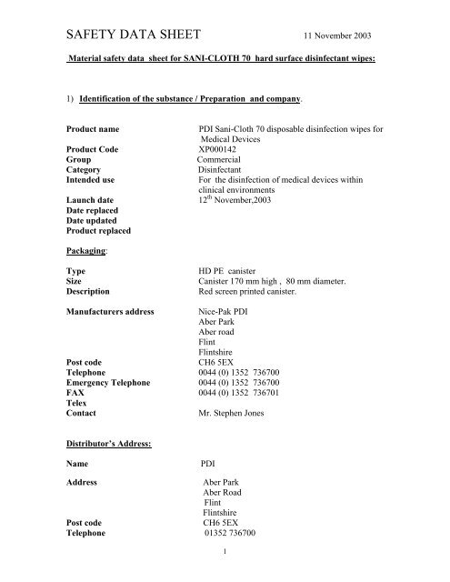 Msds sheet for alcohol prep pads deals