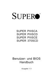 Benutzer- und BIOS Handbuch - Supermicro