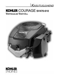 COURAGE SV470-610 - Kohler Engines