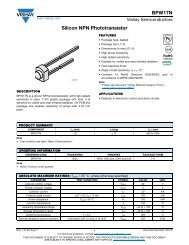 BPW17N Silicon NPN Phototransistor - Vishay