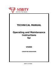 TECHNICAL MANUAL Operating and Maintenance ... - Virtual Vision