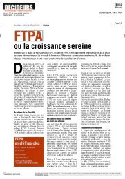 ou la croissance sereine - FTPA